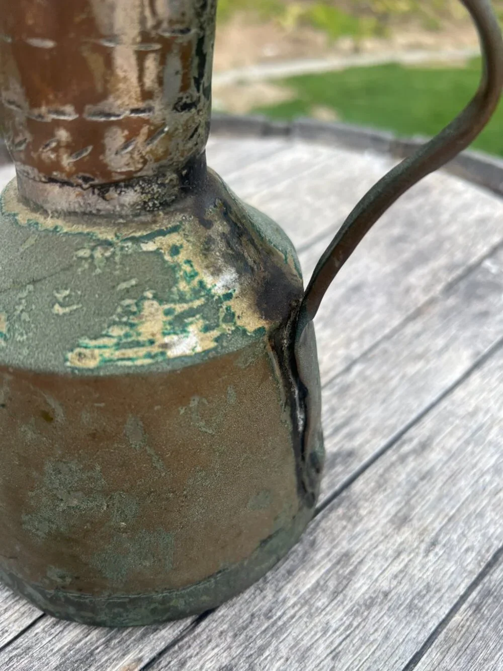 Vintage Handmade Copper Pitcher with Forged Handle - Picture 10 of 10